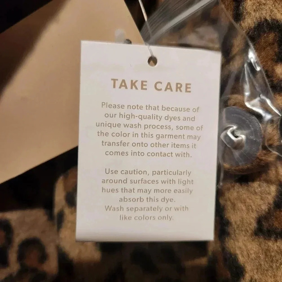 JustFab Leopard Print Plush Trench Coat – Size S - Picture 6 of 8